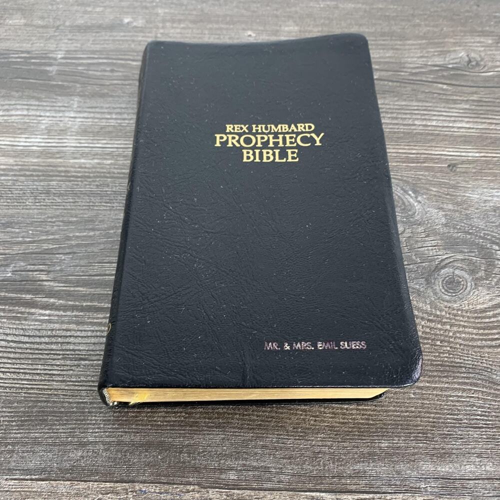Vintage 1979‎ Rex Humbard Prophecy Bible King James Version Genuine Leather